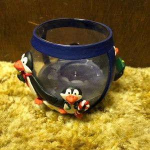 Adorable Penguin Christmas Candle Holder
